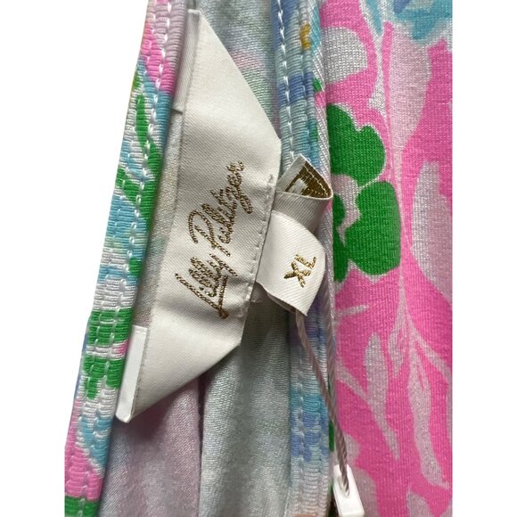 Lilly Pulitzer NWT Parigi Knit Green Yellow Pink Floral Romper Dress - Picture 7 of 9
